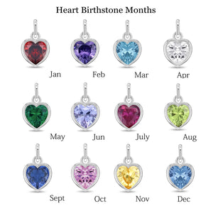 Birthstone Heart Charm