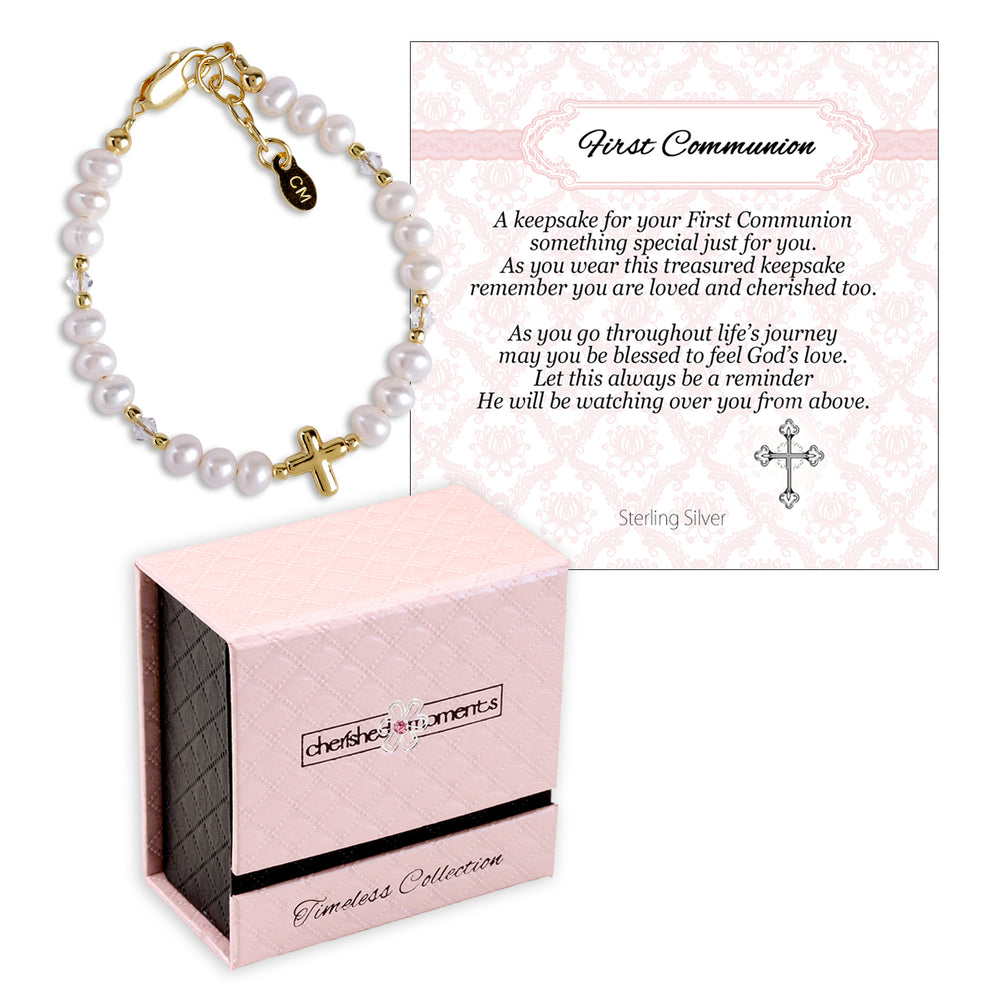 Cross Bracelet First Communion Gift