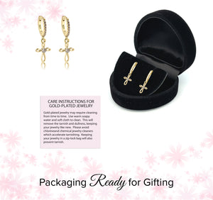 Earrings with Cross for Kids gift