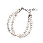 Sterling Silver Double-Strand Pearl Bracelet for Kids and Little Girls
