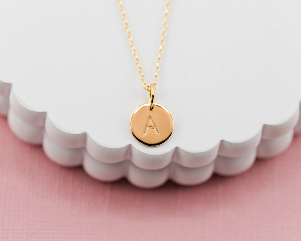 14K Gold-Plated Personalized Initial Necklace