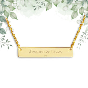 
                
                    Load image into Gallery viewer, 14K Gold-Plated Children&amp;#39;s or Women&amp;#39;s Bar Necklace
                
            