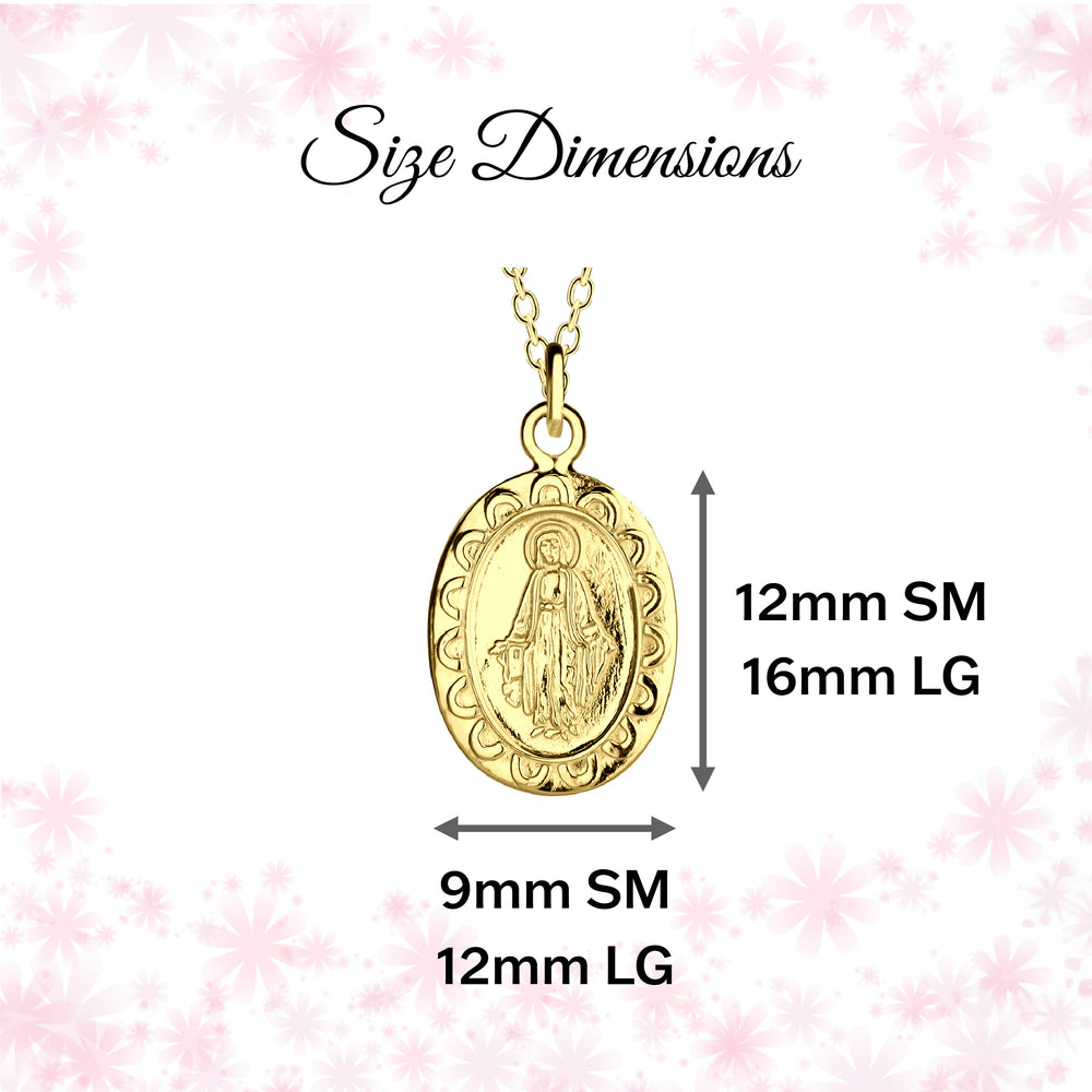 Gold-Plated First Communion Miraculous Medal Necklace