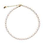14K Gold-Plated Pearl Cross Necklace for Kids
