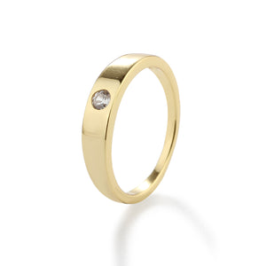 
                
                    Load image into Gallery viewer, 14K Gold-Plated Baby Ring with CZ for Kids
                
            