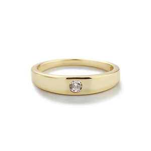 
                
                    Load image into Gallery viewer, 14K Gold-Plated Baby Ring with CZ for Kids
                
            