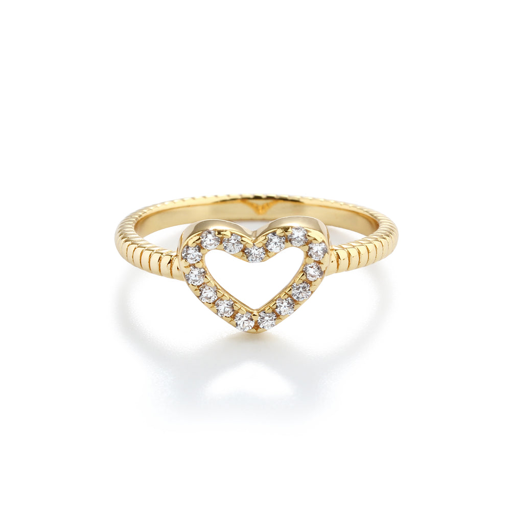 Little Girls 14k Gold-Plated Heart Baby Ring