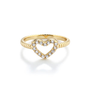 Little Girls 14k Gold-Plated Heart Baby Ring