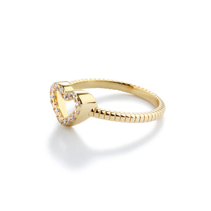 Little Girls 14k Gold-Plated Heart Baby Ring