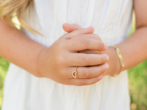 Little Girls 14k Gold-Plated Heart Baby Ring