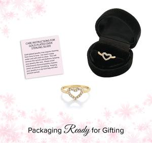 Little Girls 14k Gold-Plated Heart Baby Ring