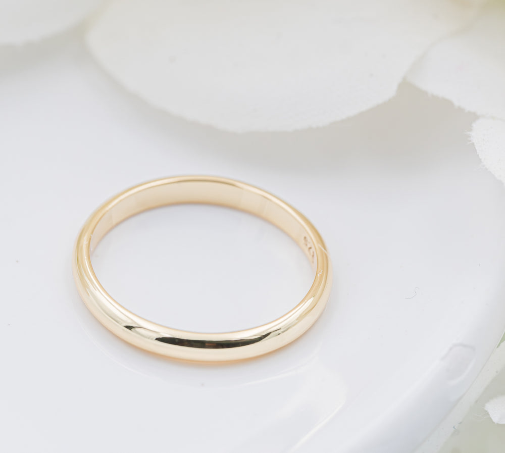 14K Gold-Plated Baby Ring - 2mm Band