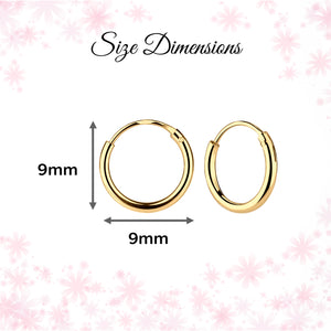 14K Gold-Plated Endless Hoop Earring - Cherished Moments Jewelry