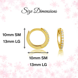 Huggie Hoop Earrings dimensions