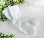 White Unisex Sock with Cross for First Communion