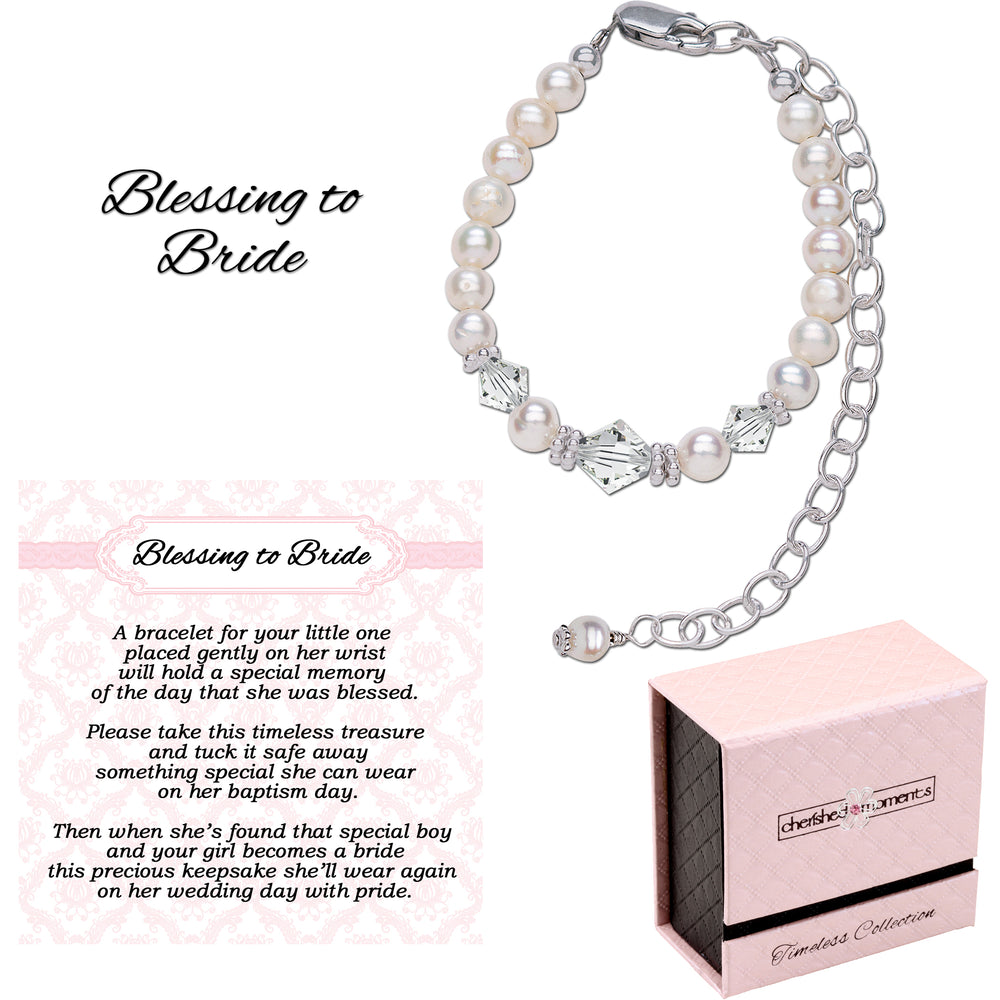 Blessing to Bride Sterling Silver Baby Bracelet