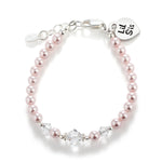 Sterling Silver Pink Little Sister Bracelet - Cherished Moments Jewelry