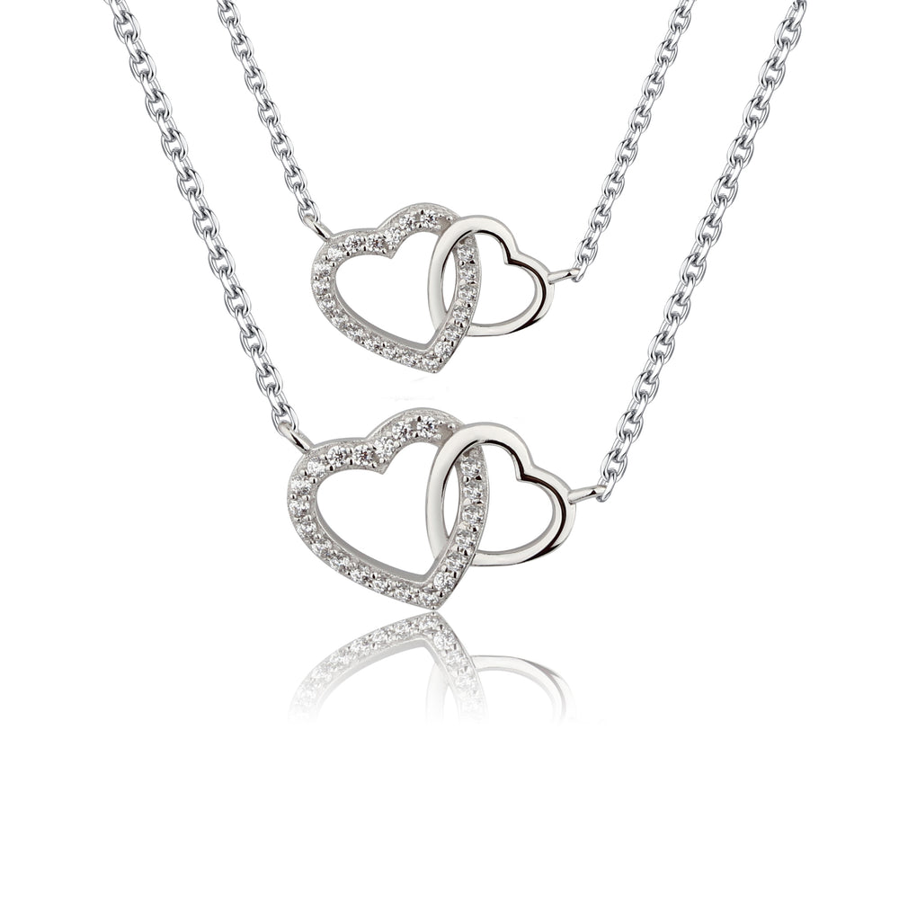 Mom and Me Necklace 2-Piece Set - Hearts Entwined Forever