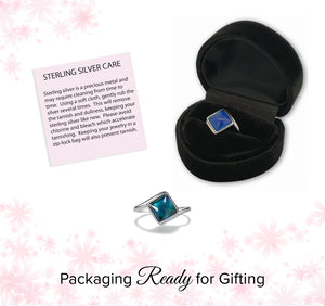 Sterling Silver Girl's Mood Ring (Square)