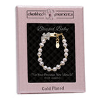 14K Gold-Plated Pearl Bracelet for Infant Girl Newborn Gift