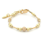 Little Girls 14K Gold-Plated Bracelet with Stardust Beads for Kids or Baby Gift
