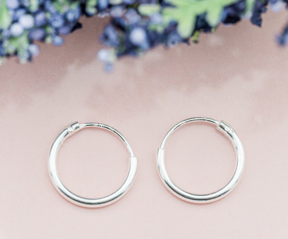 Sterling Silver Endless Hoop Earring 10mm