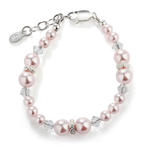 Sadie - Sterling Silver Pink Pearl Bracelet for Babies, Toddlers, and Girls