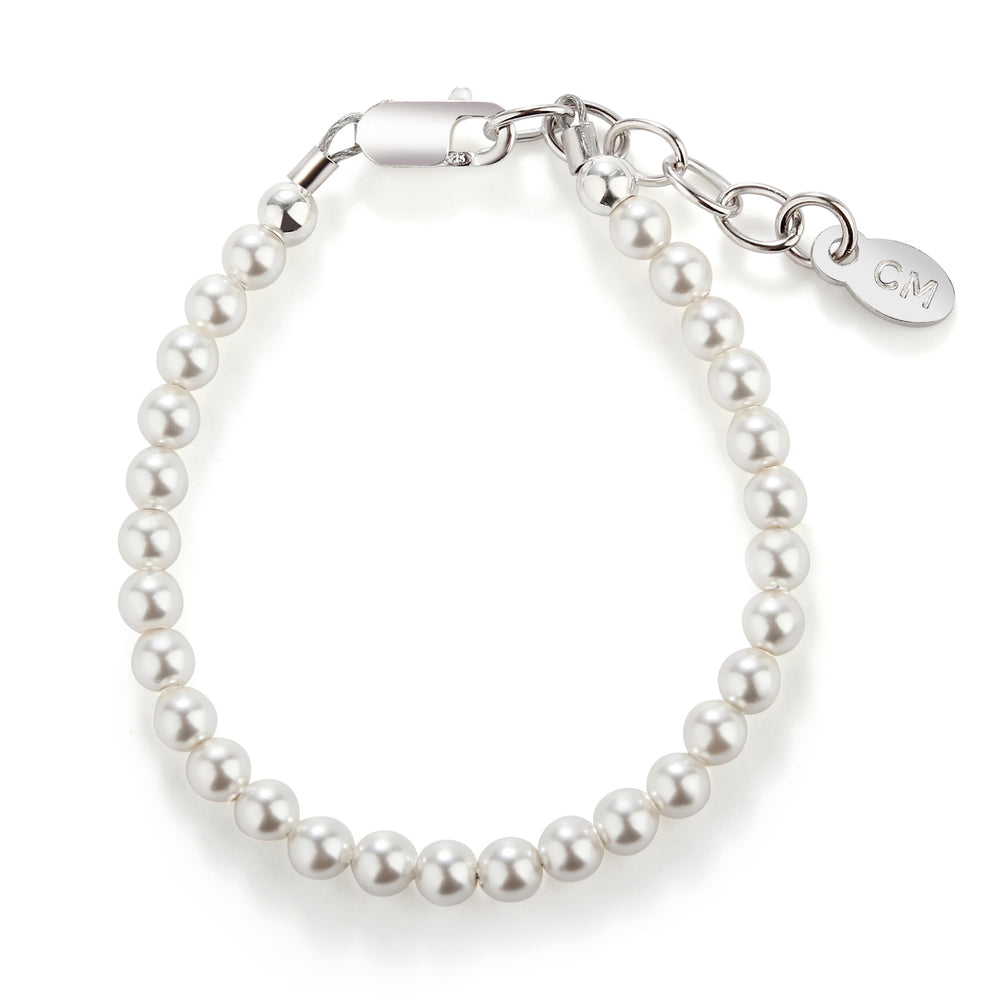 
                
                    Load image into Gallery viewer, Serenity - Sterling Silver Pearl Baby Bracelet for Kids
                
            
