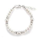 Sterling Silver Simulated Pearl Bracelet for Little Girls - Cherished Moments Jewelry