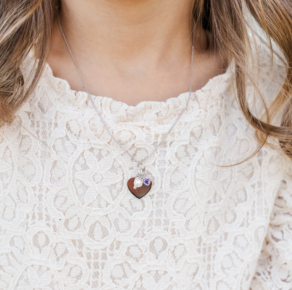 Sterling Silver FREE Engraved Heart Necklace