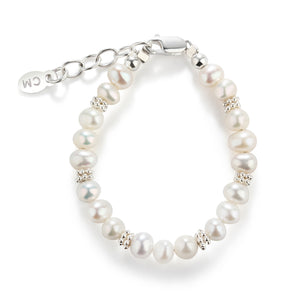 Victoria - Sterling Silver Pearl Bracelet for Baby and Kids
