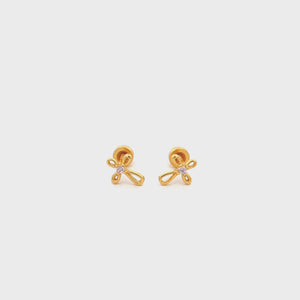 
                
                    Load and play video in Gallery viewer, 14K Gold-Plated Infinity Pink Cross Earrings for Baptism or Communion
                
            