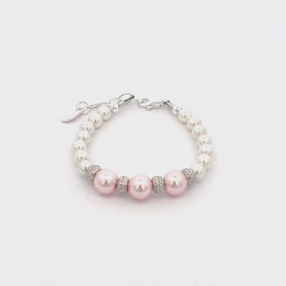 
                
                    Load and play video in Gallery viewer, Paige - Sterling Silver Bracelet with Pearls
                
            