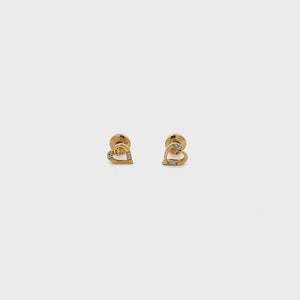 
                
                    Load and play video in Gallery viewer, 14K Gold-Plated Heart (Open) Earrings for Babies and Kids
                
            
