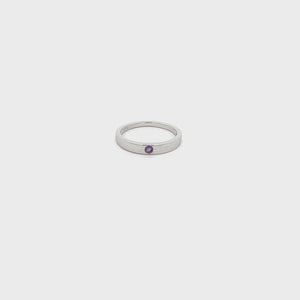 
                
                    Load and play video in Gallery viewer, Timeless Sterling Silver Baby Ring with Genuine Amethyst
                
            