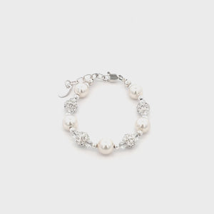 
                
                    Load and play video in Gallery viewer, Sterling Silver White Pearl and Stardust Flower Girl Bracelet
                
            