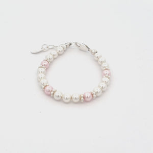 
                
                    Load and play video in Gallery viewer, Sterling Silver Pink Pearl Baby Bracelet for Babies and Little Girls
                
            