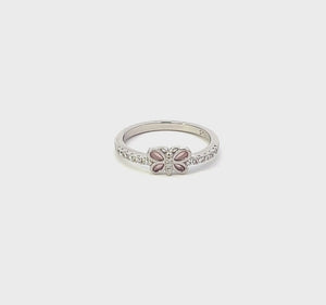 
                
                    Load and play video in Gallery viewer, Sterling Silver Pink Butterfly Ring with CZs for Kids
                
            