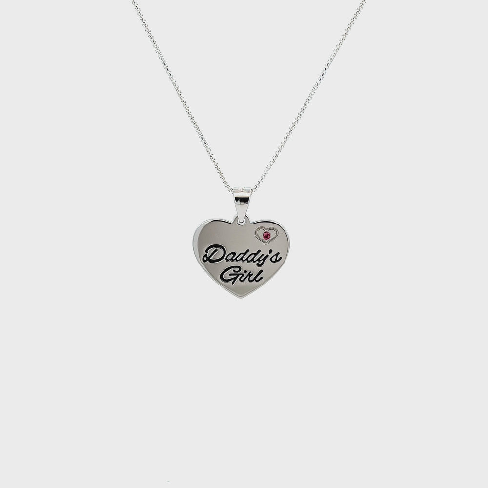 
                
                    Load and play video in Gallery viewer, Sterling Silver Daddy&amp;#39;s Girl Necklace
                
            