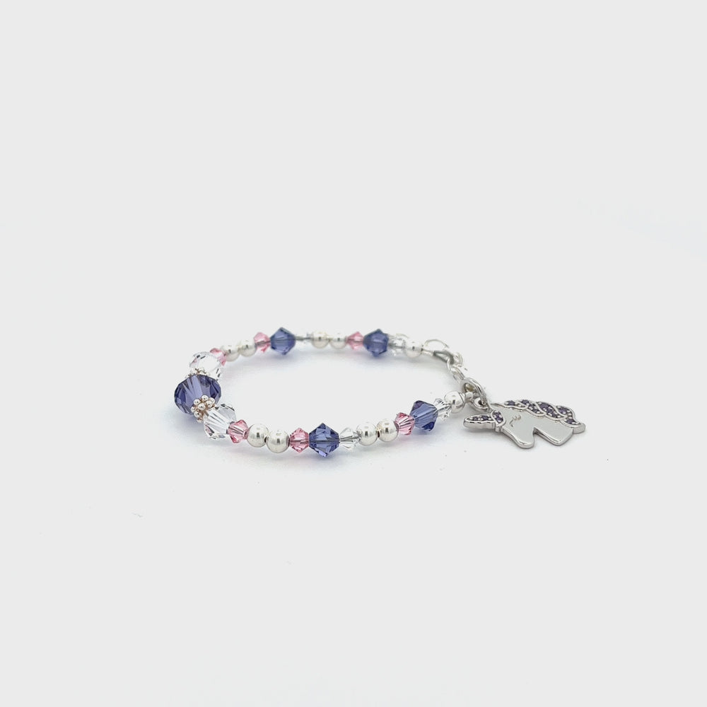 
                
                    Load and play video in Gallery viewer, Unicorn (Lavender) - Sterling Silver Unicorn Bracelet
                
            