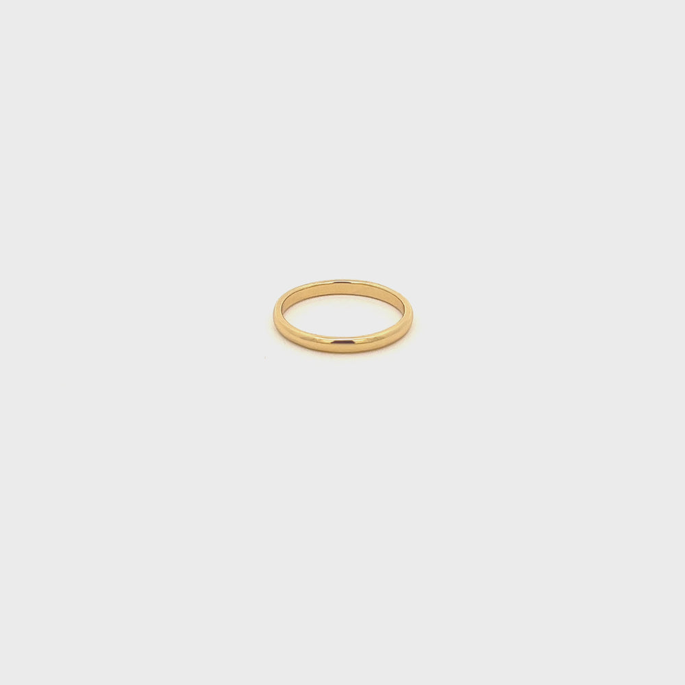 
                
                    Load and play video in Gallery viewer, 14K Gold-Plated Baby Ring - 2mm Band
                
            