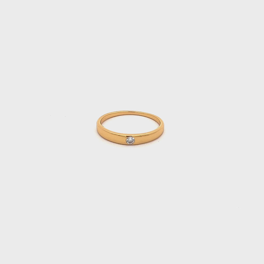 
                
                    Load and play video in Gallery viewer, 14K Gold-Plated Baby Ring with CZ for Kids
                
            
