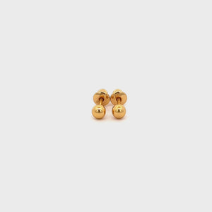 
                
                    Load and play video in Gallery viewer, 14K Gold-Plated Ball Stud Earrings for Baby and Kids
                
            