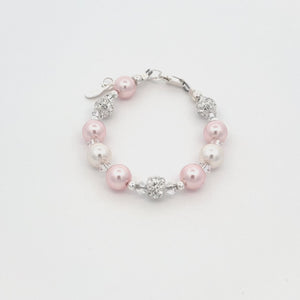 
                
                    Load and play video in Gallery viewer, Sterling Silver Pink Pearl Stardust Bracelet for Kids, Toddlers, and Girls
                
            
