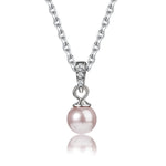 Sterling Silver Child's Pink Pearl Necklace