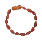 Amber Teething Bracelet for Teething Babies and Toddlers (Light Cherry)
