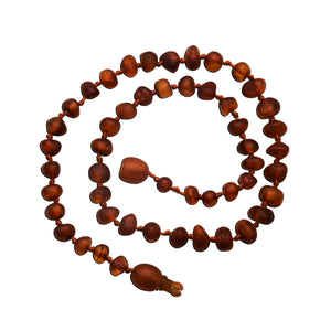 
                
                    Load image into Gallery viewer, Amber Teething Necklace for Teething Babies or Toddlers (Dark Cognac)
                
            