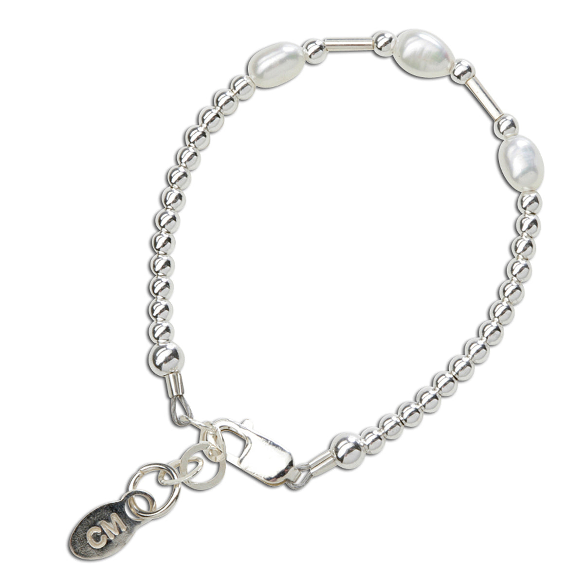 Aspen - Sterling Silver Pearl Bracelet for Babies and Kids – Cherished ...