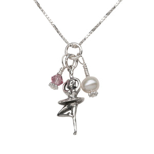 Sterling Silver Children's Ballerina Necklace Girls Dance Recital Gift ...