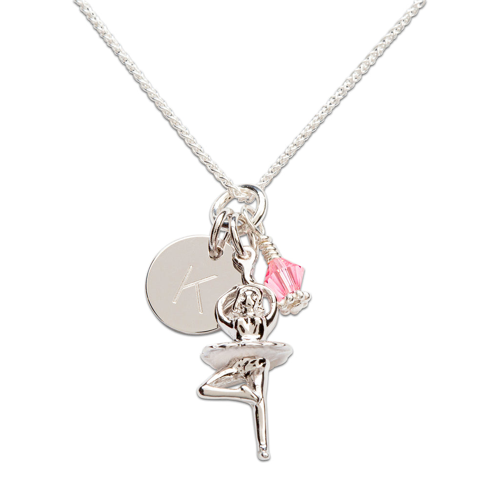 Sterling Silver Personalized Ballerina Necklace Girls Dance Gift ...